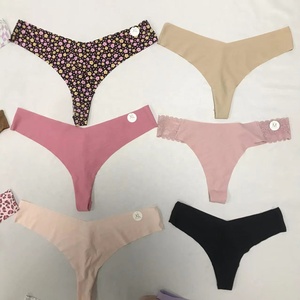 Intimo per ragazze <span class=keywords><strong>bianco</strong></span> Sexy 100% <span class=keywords><strong>cotone</strong></span> <span class=keywords><strong>perizoma</strong></span> tinta unita vita bassa slip senza cuciture mutandine di pizzo <span class=keywords><strong>perizoma</strong></span> per le donne-P - Product Image 2