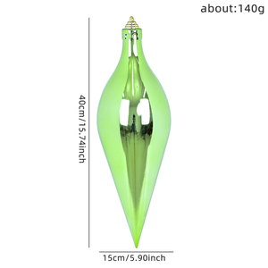 Boules décoratives <span class=keywords><strong>de</strong></span> Noël électroplaquées en plastique <span class=keywords><strong>de</strong></span> 40 cm, pendentifs suspendus pour la maison, l'arbre <span class=keywords><strong>de</strong></span> Noël, les supermarchés, les centres commerciaux et les plafonds - Product Image 6