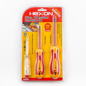 3pcs Electrical Electrician Tools Electrician Voltage test Pen Voltage <strong>Tester</strong> and VDE Insulated <strong>Insulation</strong> Screwdriver Set - Product Image 5