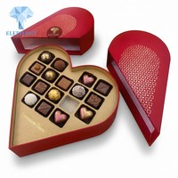 Boîte d'emballage de chocolat de luxe pour la Saint-Valentin, boîte cadeau en papier faite à la main, boîte à bonbons en carton haut de gamme avec logo