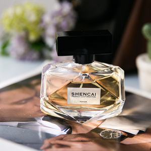 Nước Hoa Thời Trang Bán Buôn Rõ Ràng Độc Đáo Lăng Kính Hình Oem 100Ml Cho Phụ Nữ Nước Hoa Thủy Tinh Container Với Nắp - Product Image 4