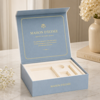 Emballage cadeau pour soins de la peau avec logo personnalisé imprimé à chaud sur velours EVA style livre
