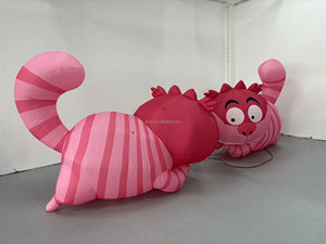 Gato de Cheshire Inflable de Dibujos Animados, Decoración de Jardín para Fiestas Temáticas de Alicia en el País de las Maravillas - Product Image 5