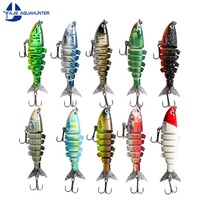 Umpan Pancing Plastik, Umpan Pancing Trolling Multi-bagian 11CM 26G, Umpan Imitasi, Umpan Pancing Laut Keras