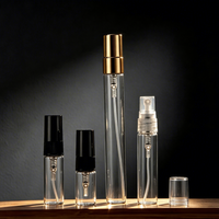 Vente en gros d'atomiseurs de parfum miniatures en verre rechargeables, flacons de parfum vides portables pour voyage, flacons d'échantillon 2ml 3ml 5ml 10ml