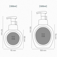 Tersedia Botol Busa Pembersih Bayi 300ML 500ML, Mousse Pembersih, Sabun Mandi dengan Pompa Semprot dan Cetak Sablon PET Bulat