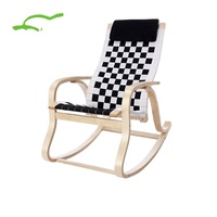 Chaise berçante en bois de bouleau de style moderne chaise de loisirs pour la maison meubles pour le salon