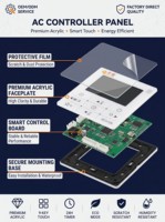 Panneau de commande tactile personnalisé en acrylique PMMA, membrane graphique découpée CNC, étanche, pour climatiseur