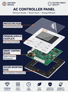 Painel de Controle Táctil Personalizado em Acrílico PMMA com Gráfico e Membrana para Ar Condicionado, Corte CNC, Impermeável - Product Image 2