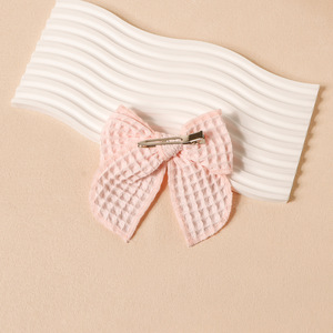 4.5英寸寓言蝴蝶结发夹婴儿棉发夹发夹女孩儿童手工蝴蝶结发夹儿童头饰 - Product Image 4