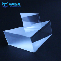 Prisma de vidrio óptico triangular BK7 K9 de ángulo recto isósceles de 90 grados para proyector