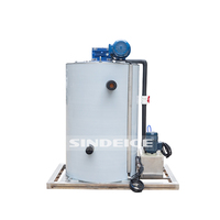 Machine à glace en paillettes 3 tonnes/3000 kg avec évaporateur, facile à utiliser pour la conservation aquatique, avec compresseur de marque