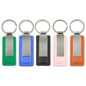 Engraveable Silk Screen Pu Car logo Laser Braided Rope square Pattern Custom Leather <b>Keychain</b> - Product Image 6