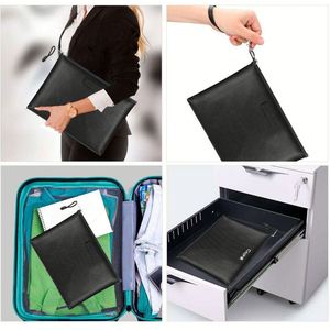 CUSTOM Waterproof and Fireproof <b>Document</b> <b>Bags</b> Small Middle Large Size File Collection Quality Money <b>Bag</b> for Office Use - Product Image 5