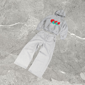 Conjunto de Sudadera con Capucha y Pantalones Deportivos de Lana de Lujo con Estampado Terry Personalizado para Hombre, Traje Deportivo de 500g de Peso Pesado, Sudadera con Capucha 100% Lana - Product Image 2