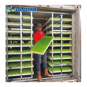 Super farm-sistema de cultivo hidropónico de césped, contenedor tipo nft de 40 pies, equipo de agricultura vertical