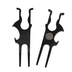 Porte-cigares magnétique multifonction en acier inoxydable, marqueur de balle de golf, ouvre-bouteille, en aluminium noir en forme de barre - Product Image 3