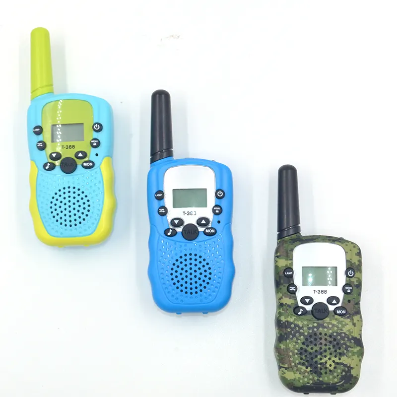 Talkie-walkie éducatif pour enfants, distance de 3 Miles, 22 canaux, lumière Flash intégrée