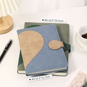 Carnet d'affaires personnalisé en cuir PU rigide avec stylo et coffret cadeau, format A5, 100 feuilles, reliure cousue, imprimé - Product Image 2