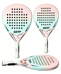 Raquette <span class=keywords><strong>de</strong></span> padel professionnelle 5ZTP en <span class=keywords><strong>fibre</strong></span> <span class=keywords><strong>de</strong></span> carbone, noyau en mousse EVA, design ergonomique, <span class=keywords><strong>motif</strong></span> personnalisable, options <span class=keywords><strong>de</strong></span> tissage 3K/12K/18K - Product Image 4