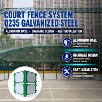 Système de clôture en panneaux sandwich en alliage de zinc, tube en acier galvanisé à chaud, couleur, taille et logo personnalisés, enclos pour terrain multisports