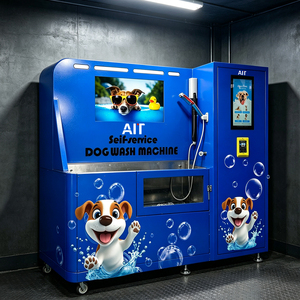 Distributore Automatico <span class=keywords><strong>AIT</strong></span> 24/7 per il Lavaggio di Cani, Macchina Semiautomatica in Acciaio Zincato per il Bagno degli Animali - Product Image 1