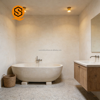 Promotion : Baignoire autoportante traditionnelle en pierre artificielle, à rebord unique, écologique, longueur 1,5 m, pour intérieur, modèle 5