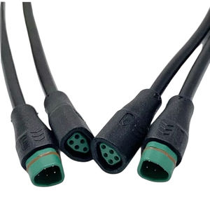 M8 전기 자전거 야외 전자 장비 특수 형상 신호 연결 케이블 2/4/6-코어 암수 와이어 하네스 PVC - Product Image 3