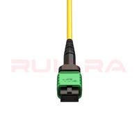 Kabel Patch serat optik Factory Duplex MPO ke LC APC Mode tunggal OS2 8 Core FTTH Jumper kabel serat optik