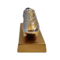 Trophée de football en résine dorée argentée Weivista, prix de football