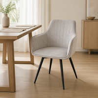 Fauteuil de salon et de salle à manger de style nordique, en tissu velours, avec pieds en métal, élégant et confortable