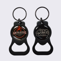 Ouvre-bouteille de bière personnalisé avec logo écologique, mini, portable, en acier inoxydable et PVC, à sublimation, vide