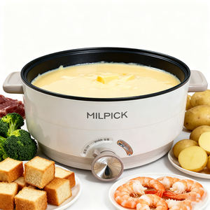 Panci panas listrik portabel 4-Liter 5-Liter, Hotel rumah memasak sup piring kukus tutup kaca memasak listrik panci panas - Product Image 1