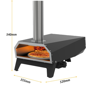 Grand four à <span class=keywords><strong>pizza</strong></span> autoportant moderne à <span class=keywords><strong>gaz</strong></span> et feu de bois Carton extérieur de jardin <span class=keywords><strong>Pierre</strong></span> à <span class=keywords><strong>pizza</strong></span> galvanisée en acier inoxydable unique Un siège - Product Image 6