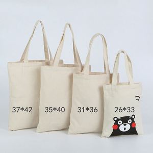 Bolsa de Compras de Lona de Algodón Orgánico Natural, Personalizada con Logotipo, al por Mayor, Económica, Lisa, en Blanco, para Comestibles - Product Image 5