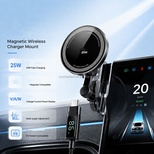 Support de téléphone magnétique sans fil 25W <span class=keywords><strong>pour</strong></span> voiture, fixation à clip d'écran <span class=keywords><strong>pour</strong></span> véhicules à énergie nouvelle, support de navigation <span class=keywords><strong>pour</strong></span> <span class=keywords><strong>iPhone</strong></span> - Vente en gros - Product Image 2