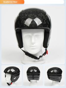 Mũ bảo hiểm trượt tuyết bằng sợi <span class=keywords><strong>carbon</strong></span>, đạt chứng nhận an toàn cho các môn thể thao ngoài trời dành cho người lớn, màu đen, mũ bảo hiểm trượt tuyết tùy chỉnh - Product Image 4