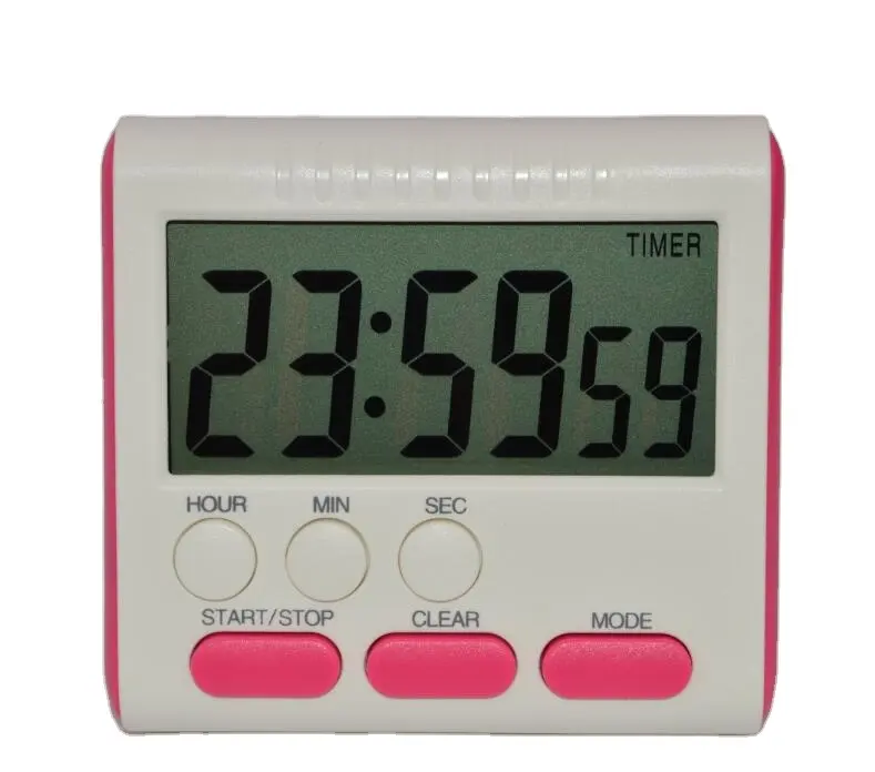 Big LCD Digital Countdown Count Up Timer Magnetic Timer Clock with Loud Alarm For Cooking ,Sport ,Study Classroom