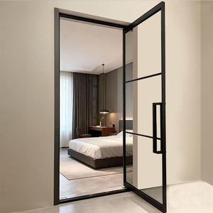 Portes pivotantes sur mesure de différentes tailles, portes tournantes en aluminium et verre abordables, portes en verre manuelles résistantes à l'humidité - Product Image 2