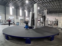 Machine de découpe automatique de haute qualité pour mousse PU en forme d'éponge, avec plateau rotatif à disque rond pour découpe flexible