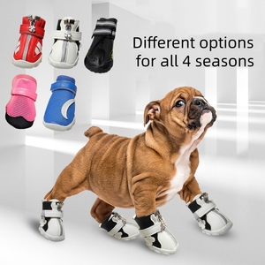 4 Pezzi Scarpe Antiscivolo Impermeabili in PU <span class=keywords><strong>per</strong></span> Cuccioli, Sneakers Ecologiche Traspiranti <span class=keywords><strong>per</strong></span> Cani - Product Image 2