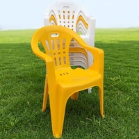 Chaise de jardin en PE durable et légère, fauteuil de camping extérieur confortable, idéal pour hôtel, appartement, patio, pelouse, jaune, portable
