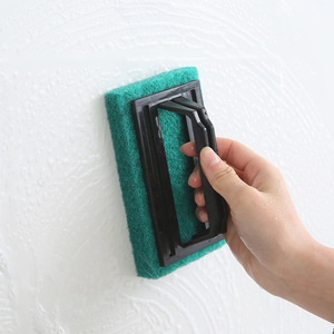 Éponge de cuisine rectangulaire bleue en fibres épaisses, tampon de nettoyage durable pour usage en cuisine - Product Image 2