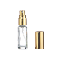 Botol Semprot Parfum Kaca Silinder Bulat Kecil 5ml Grosir, Botol Semprot Parfum Mini Bening 5 ml Portabel untuk Perjalanan