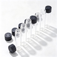 Tube en plastique transparent noir, blanc, clair, personnalisé avec impression de logo, résistant aux enfants, 115 mm, 120 mm, flacon pour pilules