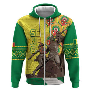 Veste d'entraînement de <span class=keywords><strong>basketball</strong></span> personnalisée pour hommes, style Sénégal, hiver, épaisse, coupe-vent, avec imprimé graphique Lion, à <span class=keywords><strong>capuche</strong></span> zippée, vente en gros - Product Image 4