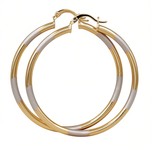 Boucles d'oreilles créoles plaquées or pour femmes, style classique 18 carats, à porter au quotidien, bijoux multicolores, boucles d'oreilles fines - Product Image 1