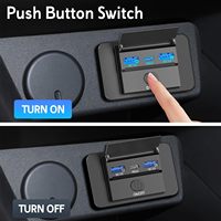 Chargeur mural pour camping-car Guhang GH-WG56, 3 ports QC3.0/PD USB C avec lumière LED et interrupteur marche/arrêt, garantie de 2 ans pour voiture/bus 12-24V
