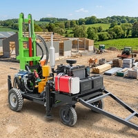 Plateforme de forage de puits d'eau montée sur remorque, petite plateforme de forage de puits d'eau portable, plateforme de forage de puits profonds de 200 mètres