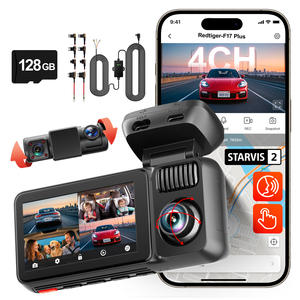 Redtiger Distributor F17 Plus 4 Channel Touch Screen <b>Dash</b> Cam Night Vision 24H Time-Lapse Parking Car Black Box - Product Image 1